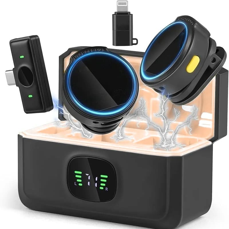 Microfone de Lapela Sem Fio Profissional