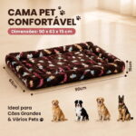 Cama Grande Para Cães Acolchoada E Lavável (1)