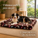 Cama Grande Para Cães Acolchoada E Lavável (2)