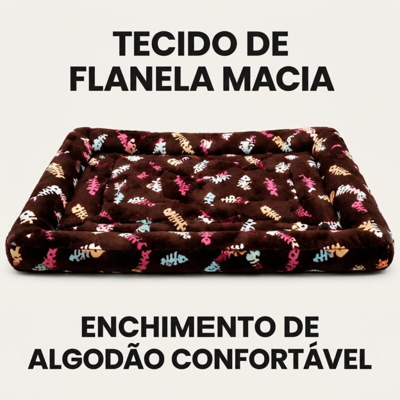 Cama Grande Para Cães Acolchoada E Lavável