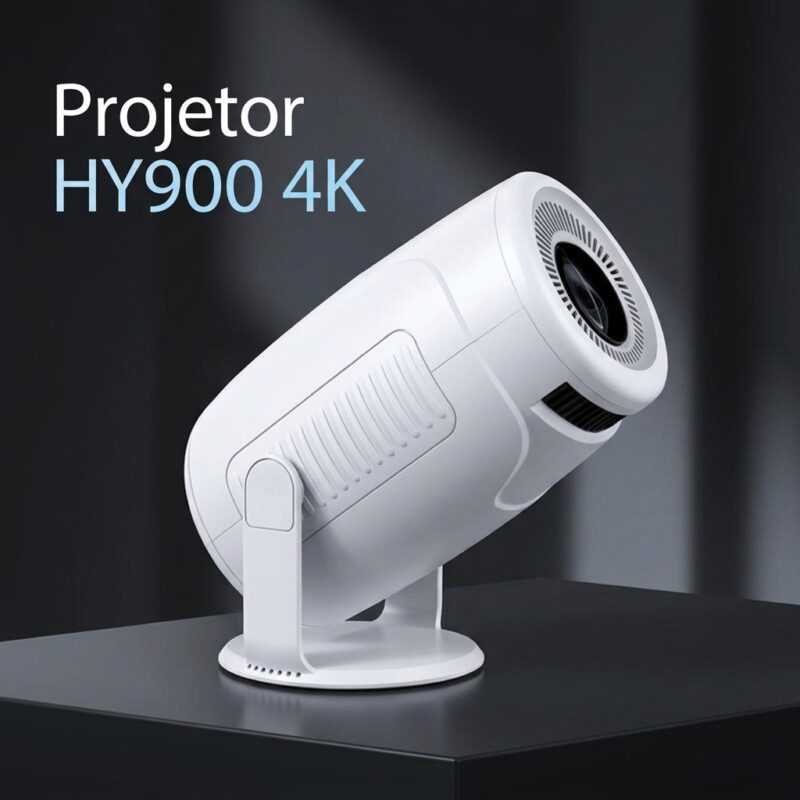 Projetor HY900 4K Com Wi-Fi 6 E Bluetooth 5.0